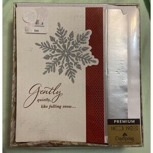 Christmas Greeting 18 Card Pack Glittery Snowflake DaySpring 8”by 5” Scripture
